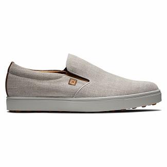 Scarpe Golf Footjoy Uomo Scarpe Golf Loafers Bianche/Argento Italia VHT062384